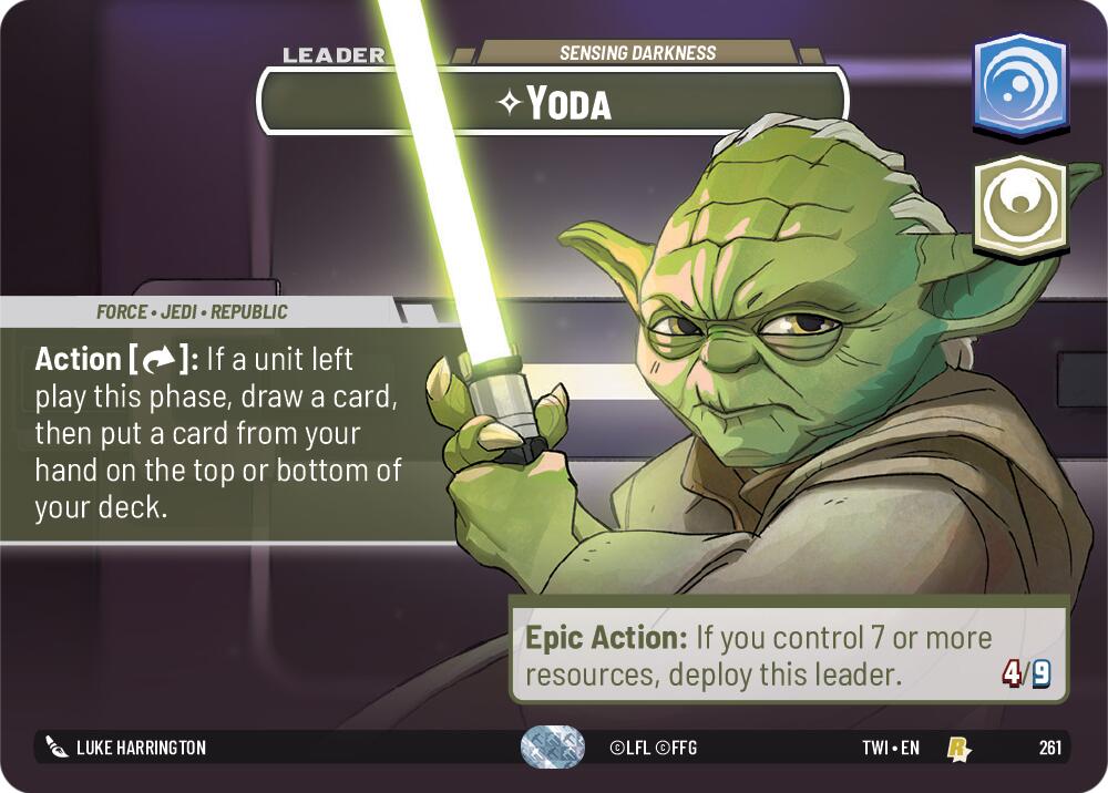 Yoda - Sensing Darkness (261) (Showcase) (261) [Twilight of the Republic] | Deep Dive Games St. Marys