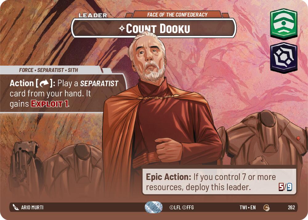 Count Dooku - Face of the Confederacy (262) (Showcase) (262) [Twilight of the Republic] | Deep Dive Games St. Marys