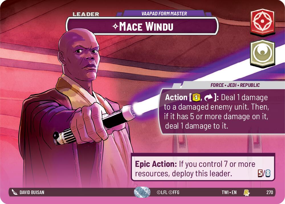 Mace Windu - Vaapad Form Master (270) (Showcase) (270) [Twilight of the Republic] | Deep Dive Games St. Marys
