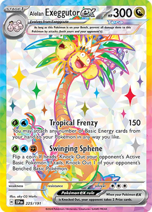 Alolan Exeggutor ex (225/191) [Scarlet & Violet: Surging Sparks] | Deep Dive Games St. Marys