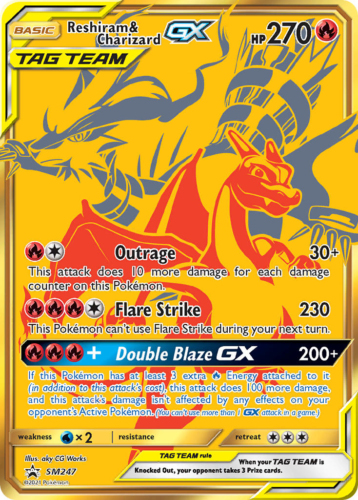 Reshiram & Charizard GX (SM247) (Jumbo Card) [Sun & Moon: Black Star Promos] | Deep Dive Games St. Marys