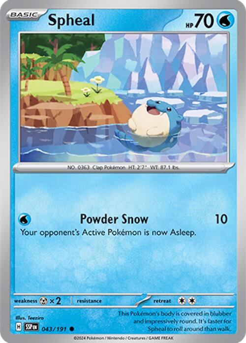 Spheal (043/191) [Scarlet & Violet: Surging Sparks] | Deep Dive Games St. Marys
