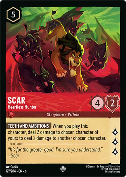 Scar - Heartless Hunter (127/204) [Azurite Sea] | Deep Dive Games St. Marys