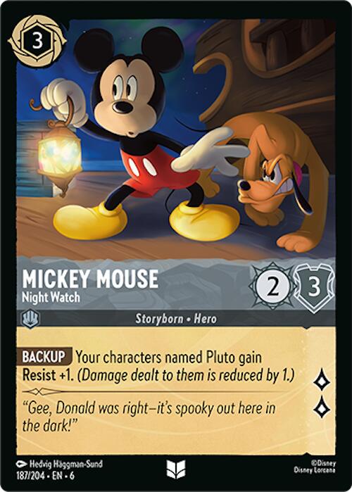 Mickey Mouse - Night Watch (187/204) [Azurite Sea] | Deep Dive Games St. Marys