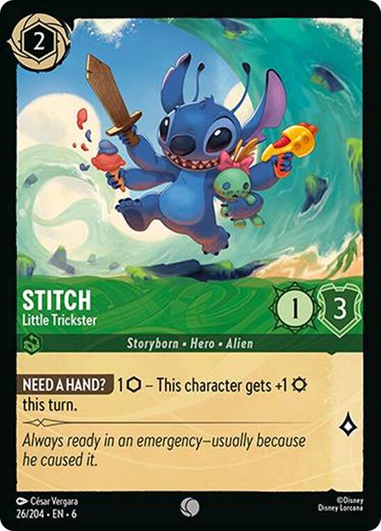 Stitch - Little Trickster (26/204) [Azurite Sea] | Deep Dive Games St. Marys