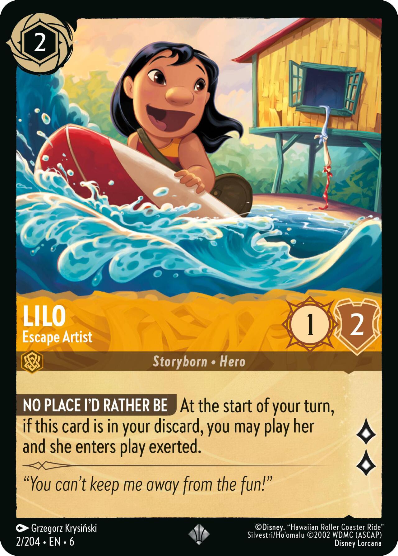 Lilo - Escape Artist (2/204) [Azurite Sea] | Deep Dive Games St. Marys
