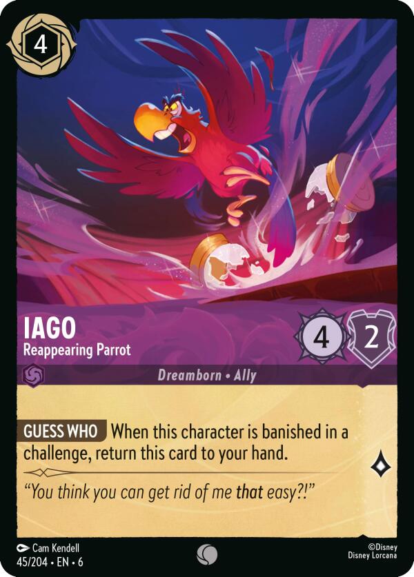 Iago - Reappearing Parrot (45/204) [Azurite Sea] | Deep Dive Games St. Marys