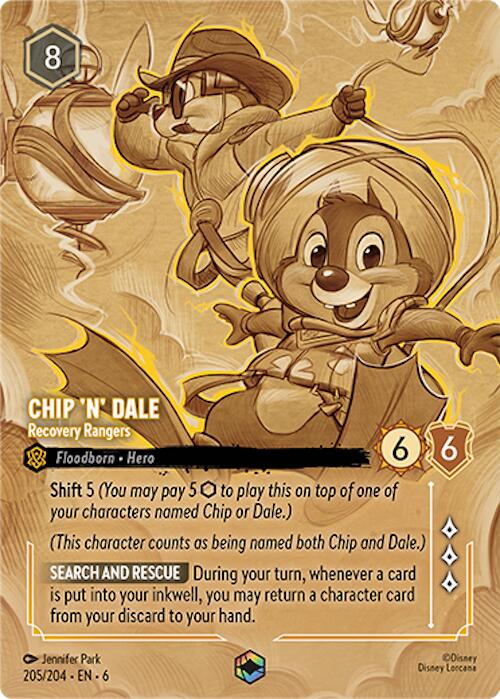 Chip 'n' Dale - Recovery Rangers (Enchanted) (205/204) [Azurite Sea] | Deep Dive Games St. Marys