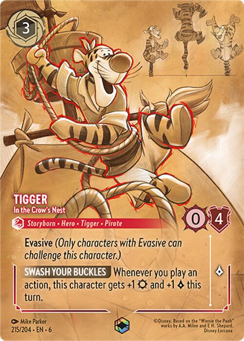 Tigger - In the Crow's Nest (Enchanted) (215/204) [Azurite Sea] | Deep Dive Games St. Marys
