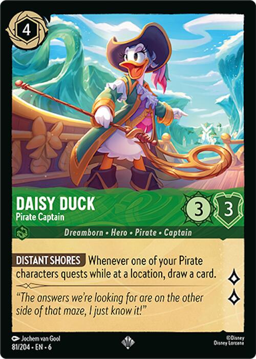 Daisy Duck - Pirate Captain (81/204) [Azurite Sea] | Deep Dive Games St. Marys
