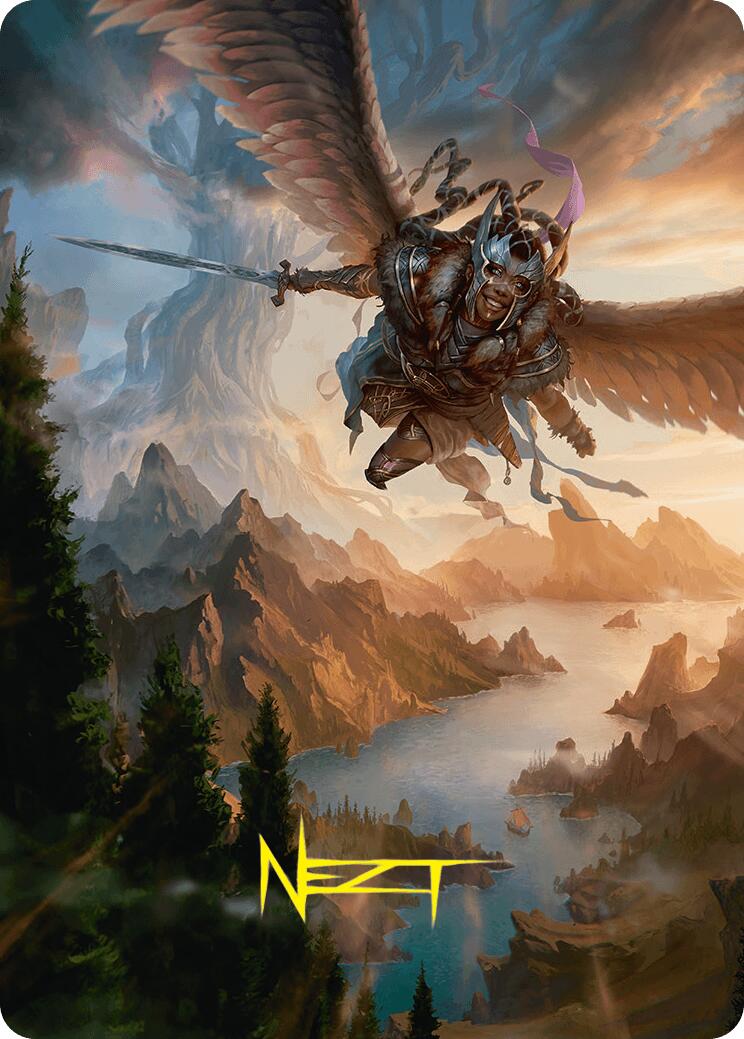 Youthful Valkyrie Art Card (28/54) (Gold-Stamped Signature) [Foundations Art Series] | Deep Dive Games St. Marys