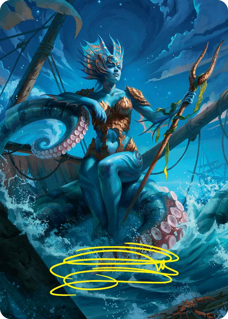 Kiora, the Rising Tide Art Card (30/54) (Gold-Stamped Signature) [Foundations Art Series] | Deep Dive Games St. Marys