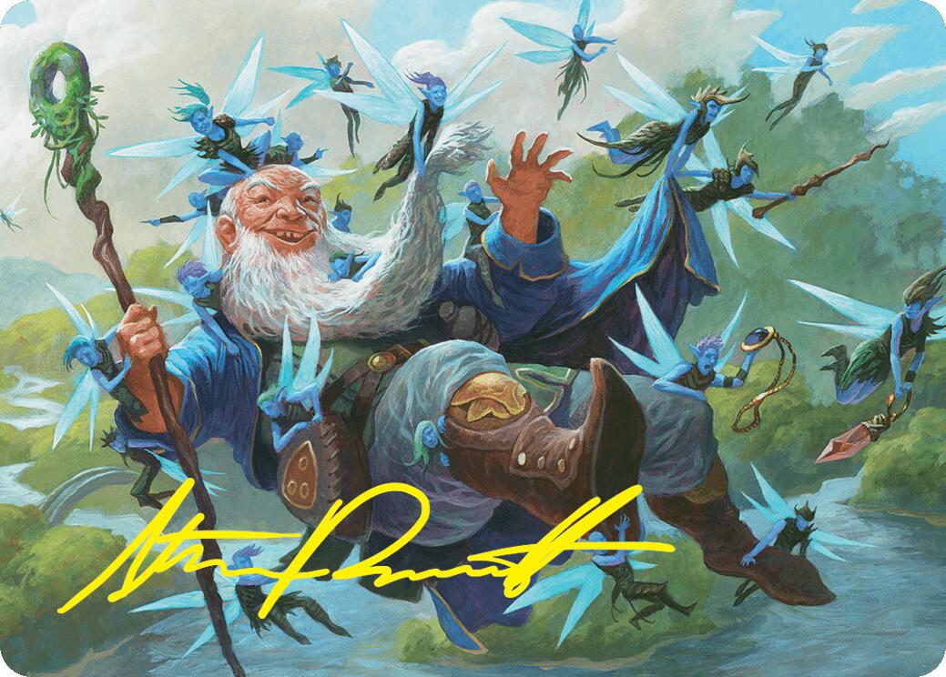 Mischievous Mystic Art Card (7/54) (Gold-Stamped Signature) [Foundations Art Series] | Deep Dive Games St. Marys
