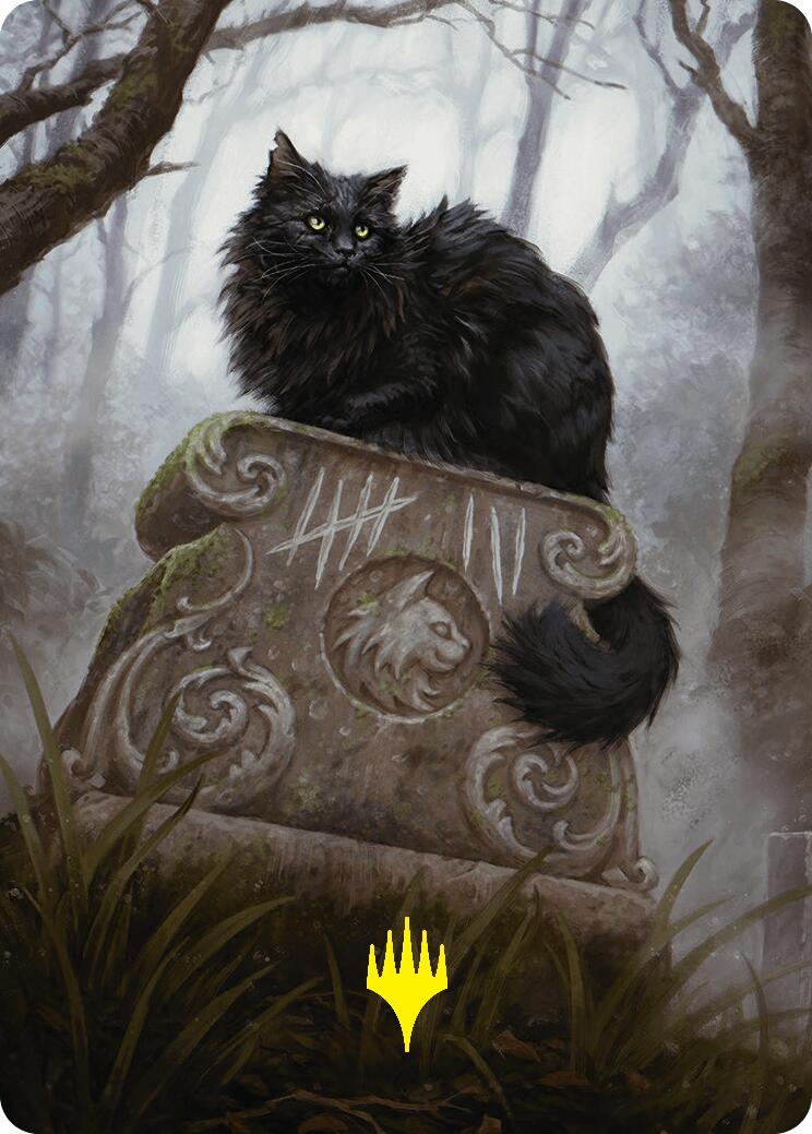 Nine-Lives Familiar 2 Art Card (36/54) (Gold-Stamped Planeswalker Symbol) [Foundations Art Series] | Deep Dive Games St. Marys