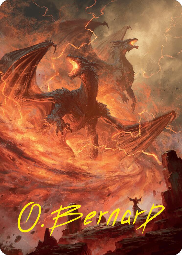 Rite of the Dragoncaller Art Card (38/54) (Gold-Stamped Signature) [Foundations Art Series] | Deep Dive Games St. Marys