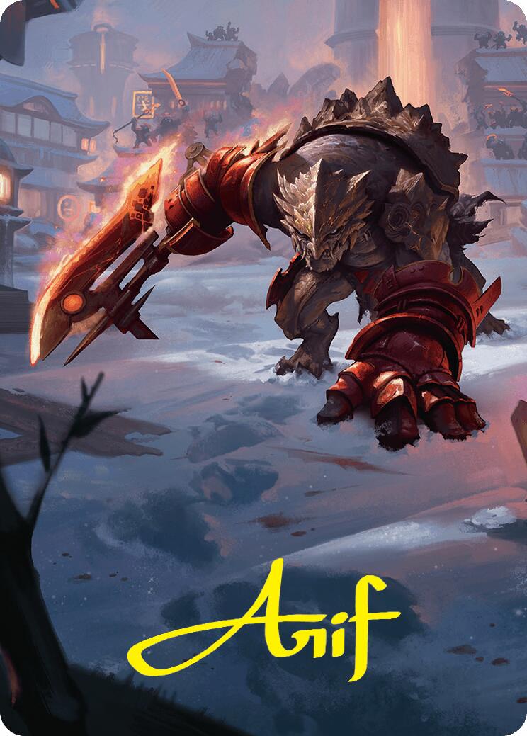Searslicer Goblin Art Card (39/54) (Gold-Stamped Signature) [Foundations Art Series] | Deep Dive Games St. Marys