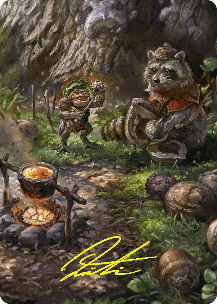 Sylvan Scavenging Art Card (46/54) (Gold-Stamped Signature) [Foundations Art Series] | Deep Dive Games St. Marys