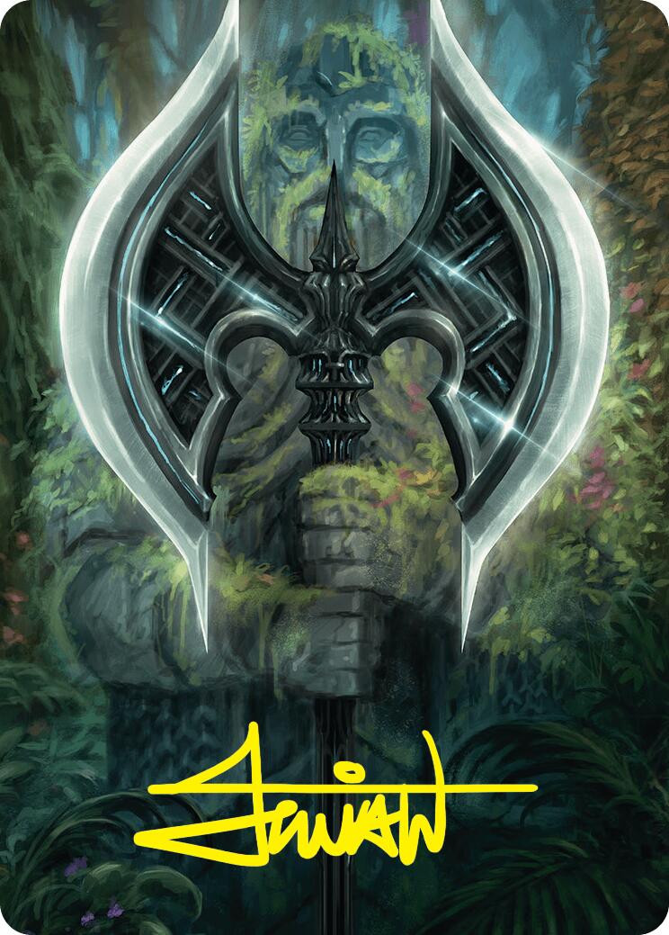 Leyline Axe Art Card (49/54) (Gold-Stamped Signature) [Foundations Art Series] | Deep Dive Games St. Marys