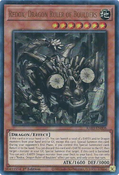 Redox, Dragon Ruler of Boulders (UR) [RA03-EN008] Ultra Rare | Deep Dive Games St. Marys