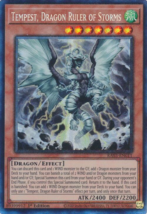 Tempest, Dragon Ruler of Storms (CR) [RA03-EN011] Prismatic Collector's Rare | Deep Dive Games St. Marys