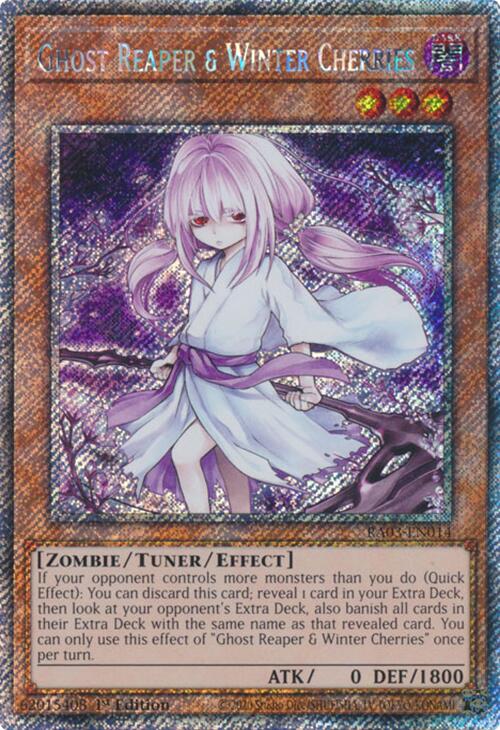Ghost Reaper & Winter Cherries (Alternate Art) (Platinum Secret Rare) [RA03-EN014] Platinum Secret Rare | Deep Dive Games St. Marys