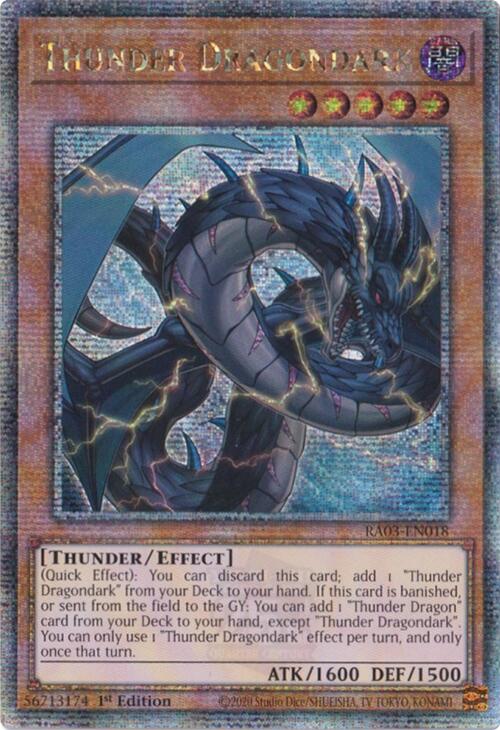 Thunder Dragondark (Quarter Century Secret Rare) [RA03-EN018] Quarter Century Secret Rare | Deep Dive Games St. Marys