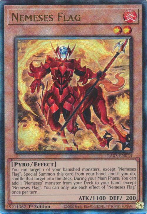 Nemeses Flag (UTR) [RA03-EN024] Prismatic Ultimate Rare | Deep Dive Games St. Marys