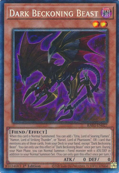 Dark Beckoning Beast (CR) [RA03-EN027] Prismatic Collector's Rare | Deep Dive Games St. Marys