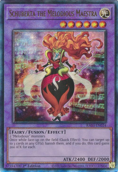 Schuberta the Melodious Maestra (UTR) [RA03-EN034] Prismatic Ultimate Rare | Deep Dive Games St. Marys