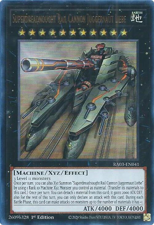 Superdreadnought Rail Cannon Juggernaut Liebe (UR) [RA03-EN041] Ultra Rare | Deep Dive Games St. Marys