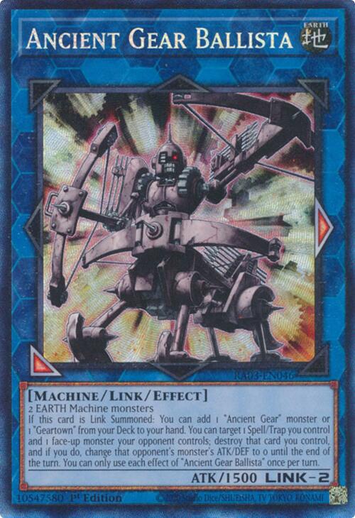 Ancient Gear Ballista (CR) [RA03-EN046] Prismatic Collector's Rare | Deep Dive Games St. Marys