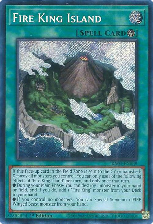 Fire King Island (Secret Rare) [RA03-EN059] Secret Rare | Deep Dive Games St. Marys