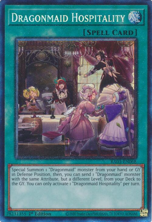 Dragonmaid Hospitality (CR) [RA03-EN068] Prismatic Collector's Rare | Deep Dive Games St. Marys