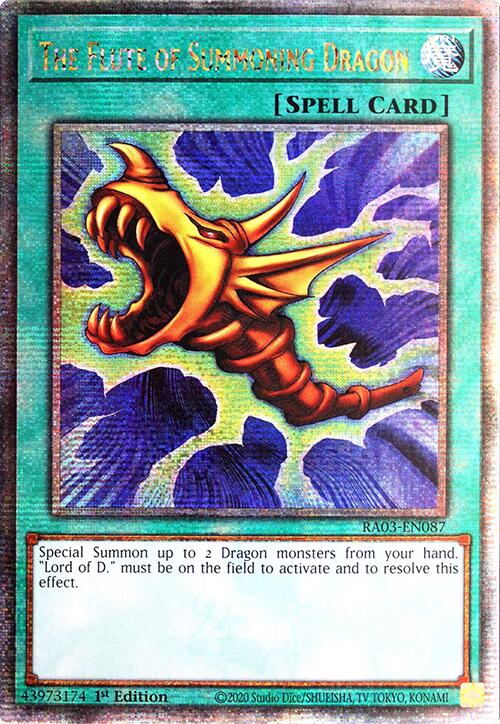 The Flute of Summoning Dragon (Quarter Century Secret Rare) [RA03-EN087] Quarter Century Secret Rare | Deep Dive Games St. Marys