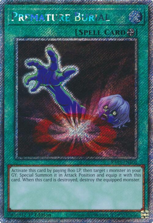 Premature Burial (Platinum Secret Rare) [RA03-EN103] Platinum Secret Rare | Deep Dive Games St. Marys