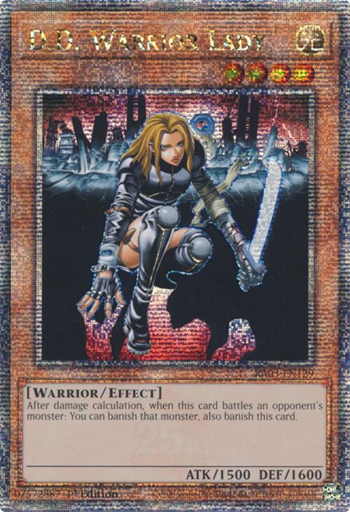 D.D. Warrior Lady (Quarter Century Secret Rare) [RA03-EN129] Quarter Century Secret Rare | Deep Dive Games St. Marys