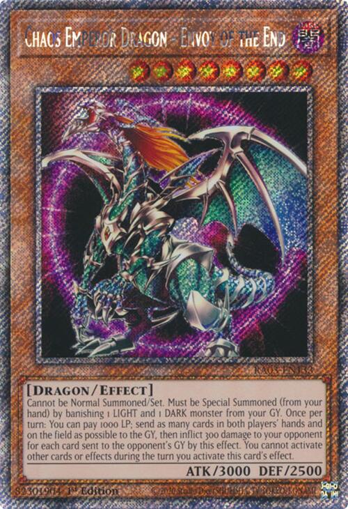 Chaos Emperor Dragon - Envoy of the End (Platinum Secret Rare) [RA03-EN133] Platinum Secret Rare | Deep Dive Games St. Marys