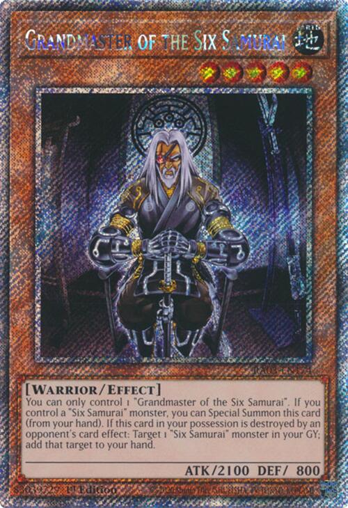 Grandmaster of the Six Samurai (Platinum Secret Rare) [RA03-EN174] Platinum Secret Rare | Deep Dive Games St. Marys