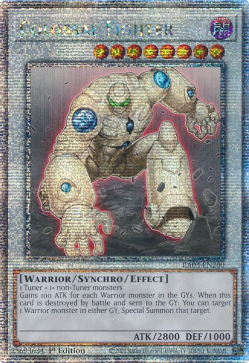 Colossal Fighter (Quarter Century Secret Rare) [RA03-EN200] Quarter Century Secret Rare | Deep Dive Games St. Marys