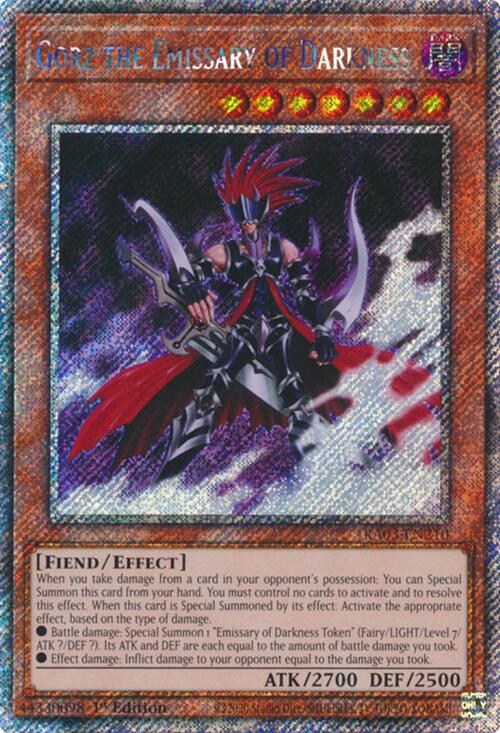 Gorz the Emissary of Darkness (Platinum Secret Rare) [RA03-EN210] Platinum Secret Rare | Deep Dive Games St. Marys