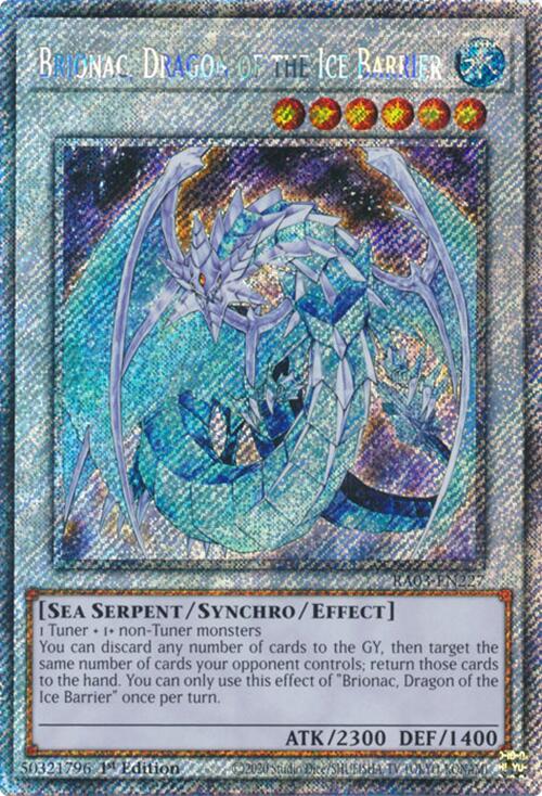 Brionac, Dragon of the Ice Barrier (Platinum Secret Rare) [RA03-EN227] Platinum Secret Rare | Deep Dive Games St. Marys