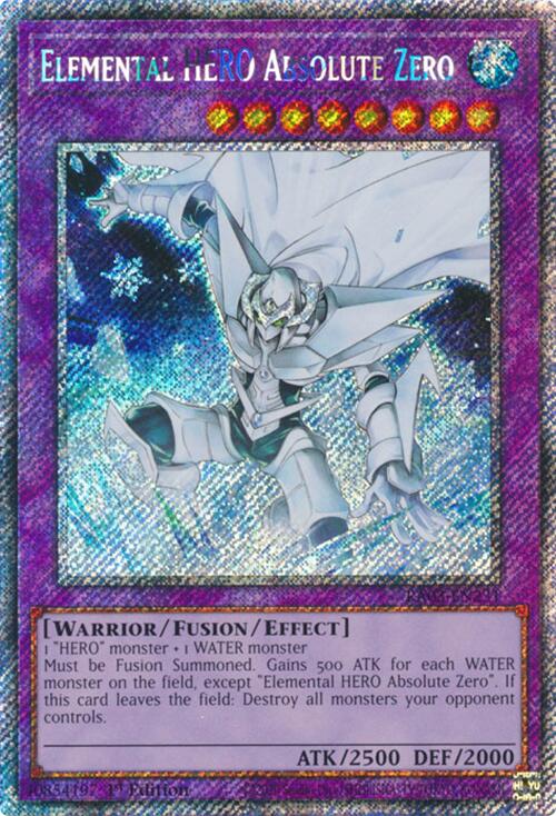 Elemental HERO Absolute Zero (Platinum Secret Rare) [RA03-EN231] Platinum Secret Rare | Deep Dive Games St. Marys