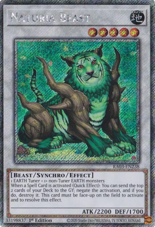 Naturia Beast (Platinum Secret Rare) [RA03-EN238] Platinum Secret Rare | Deep Dive Games St. Marys