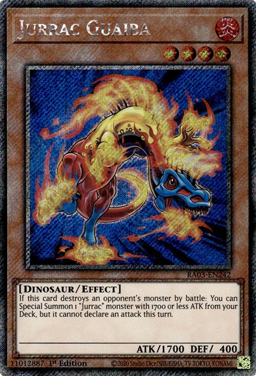 Jurrac Guaiba (Platinum Secret Rare) [RA03-EN242] Platinum Secret Rare | Deep Dive Games St. Marys