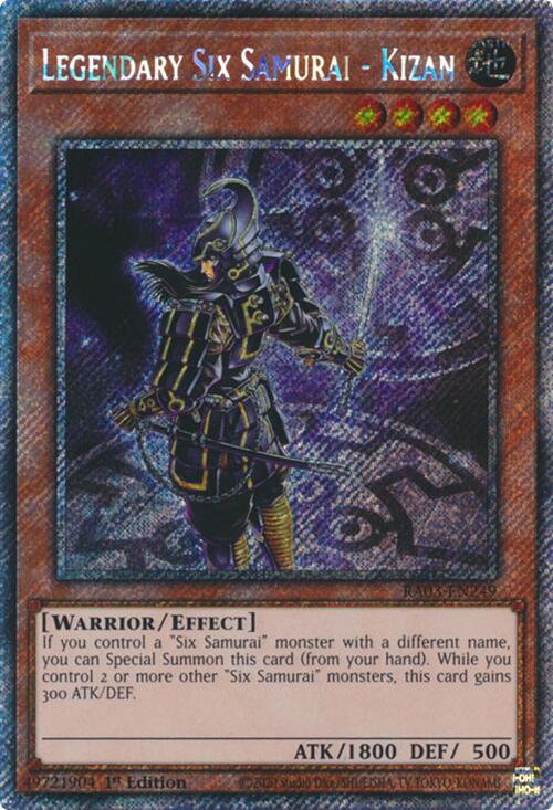 Legendary Six Samurai - Kizan (Platinum Secret Rare) [RA03-EN249] Platinum Secret Rare | Deep Dive Games St. Marys