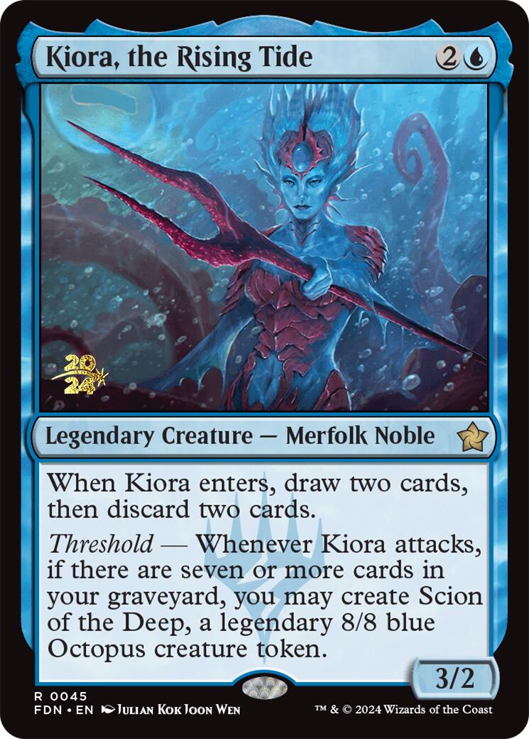 Kiora, the Rising Tide [Foundations Prerelease Promos] | Deep Dive Games St. Marys
