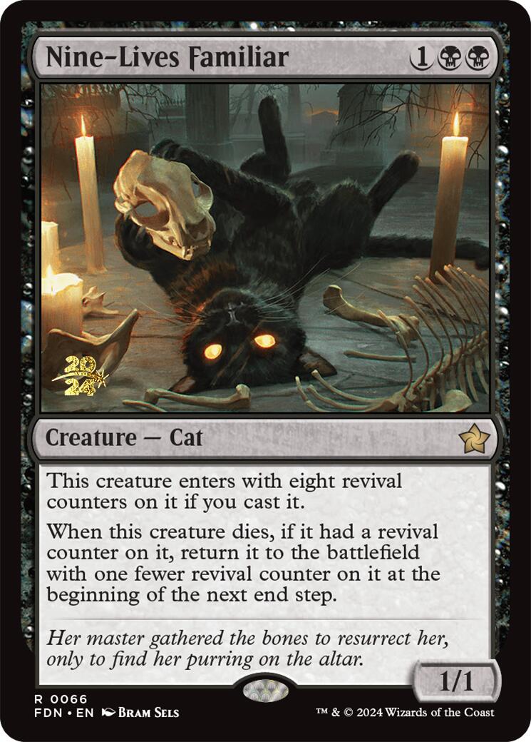 Nine-Lives Familiar [Foundations Prerelease Promos] | Deep Dive Games St. Marys