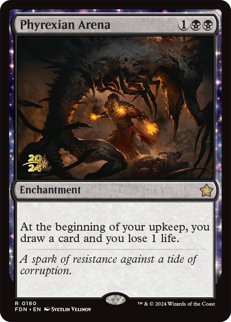 Phyrexian Arena [Foundations Prerelease Promos] | Deep Dive Games St. Marys