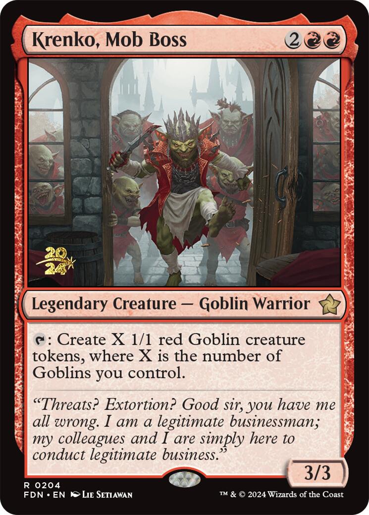 Krenko, Mob Boss [Foundations Prerelease Promos] | Deep Dive Games St. Marys