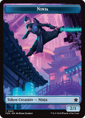 Emblem - Kaito, Cunning Infiltrator // Ninja Doubled-Sided Token [Foundations Tokens] | Deep Dive Games St. Marys